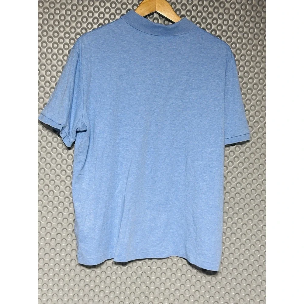 Polo Ralph Lauren Polo Shirt Mens XL/TG Light Blue Custom Fit Heathered  Preppy